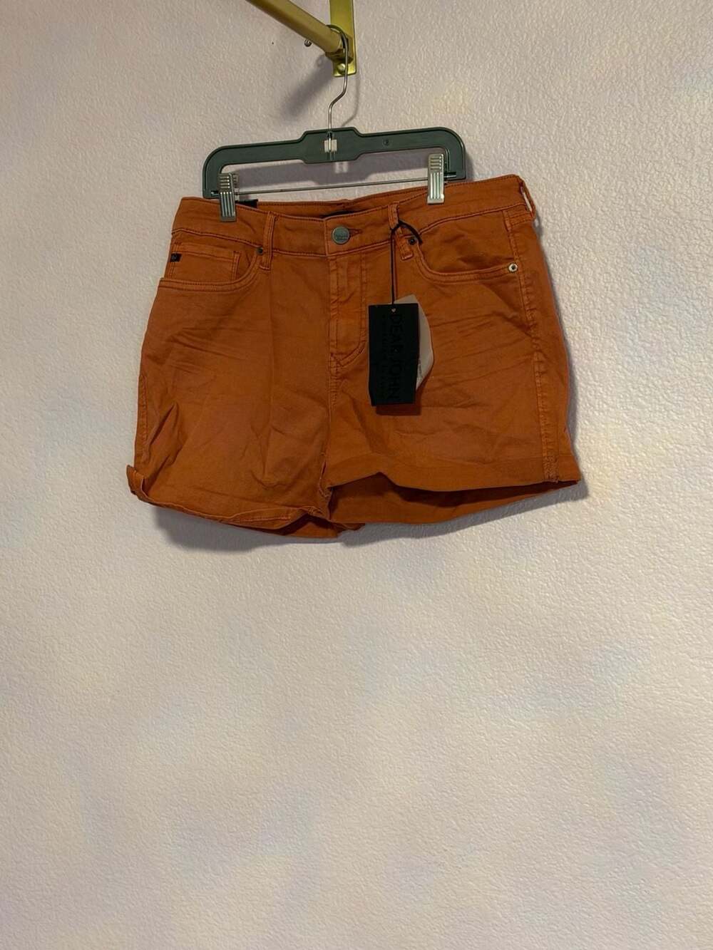 Dear John Denim Shorts Size 29 Orange Rolled Cuff